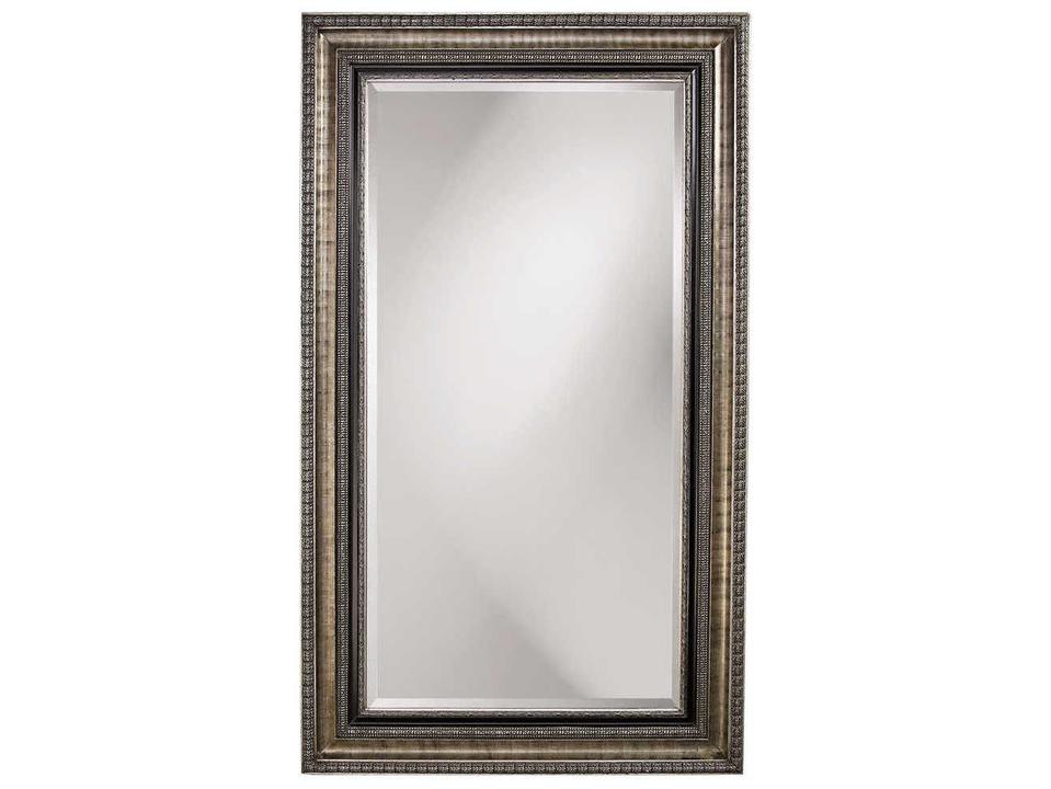 Texan Silver Leaf Rectangular Floor Mirror with Beveled Glass