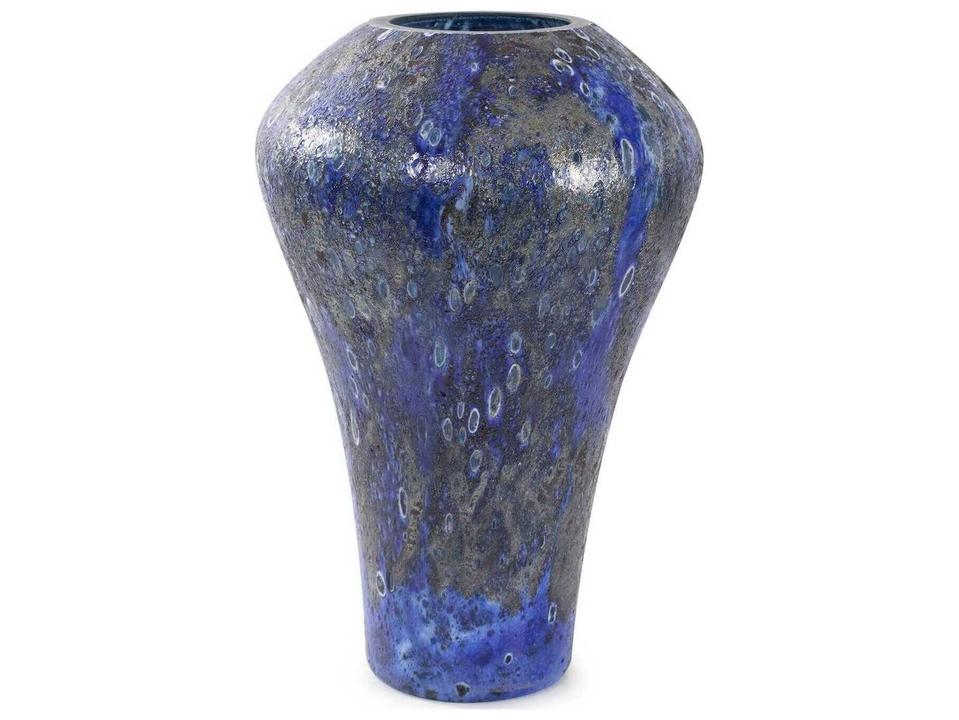 Zynsky Azure Blue Art Glass Vase Unique Modern Decor