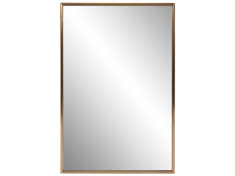 Yorkville Brushed Brass Rectangular Wall Mirror