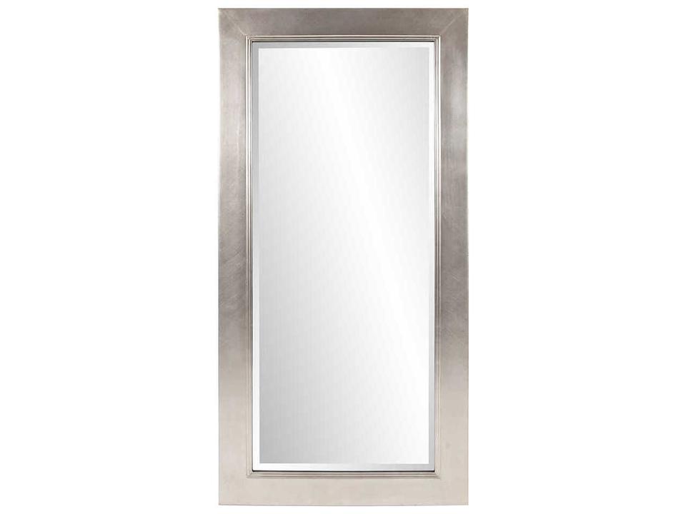 Millennium Rectangle Wall Mirror in Brushed Silver Leaf