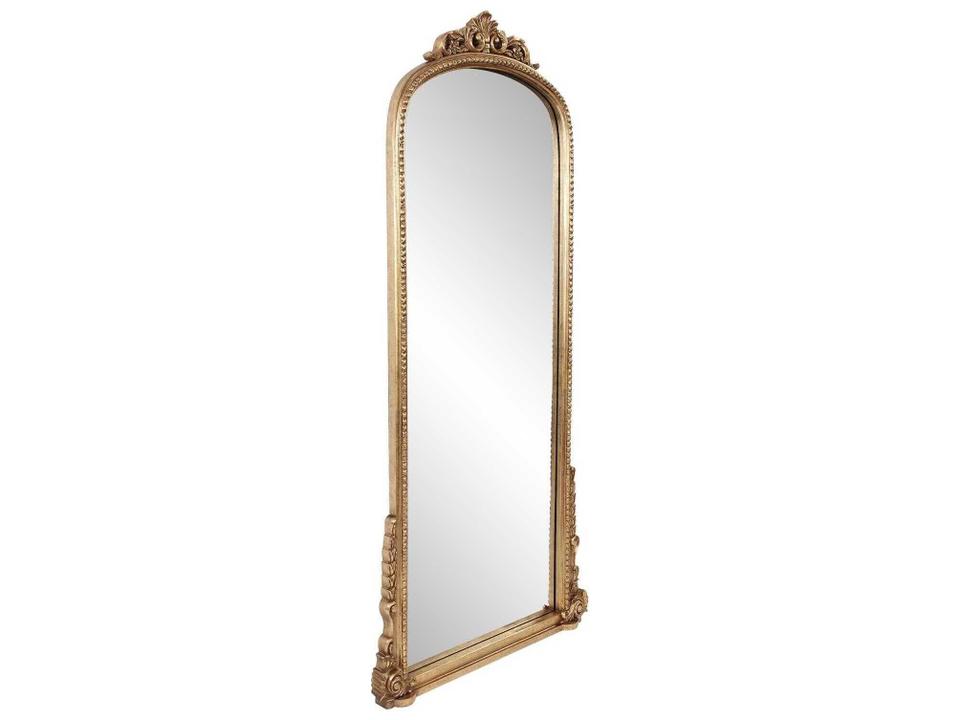 Germaine Antique Gold Wall Mirror with Carved Wood Frame