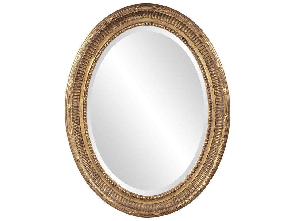Nero Oval Wall Mirror in Country Gold Finish