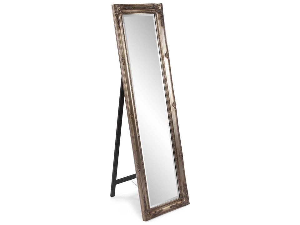 Queen Ann Antique Silver Rectangular Floor Mirror