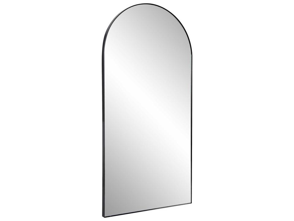 Van Buren Black Wall Mirror with Slim Brushed Frame