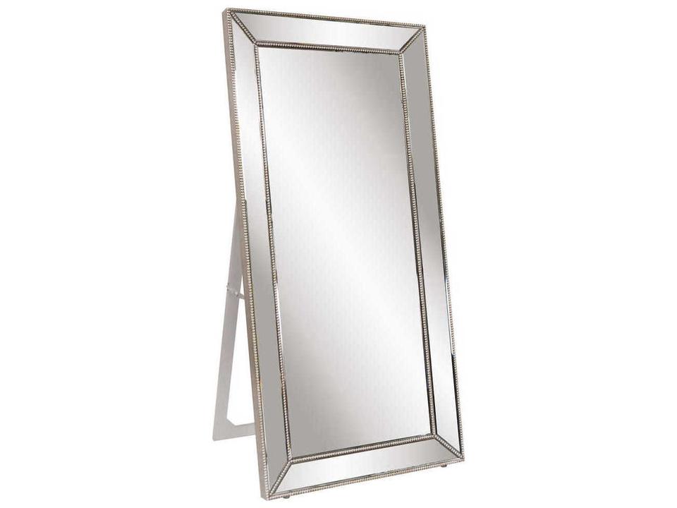 Titus Rectangular 70x30 Inch Floor Mirror in Silver Leaf