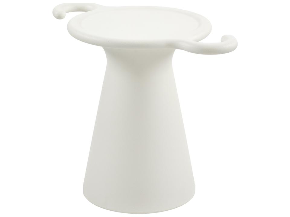 SOS Round Plastic End Table in Bone