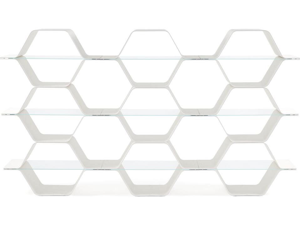 Honeycomb Modular Shelving - White - Configuration F