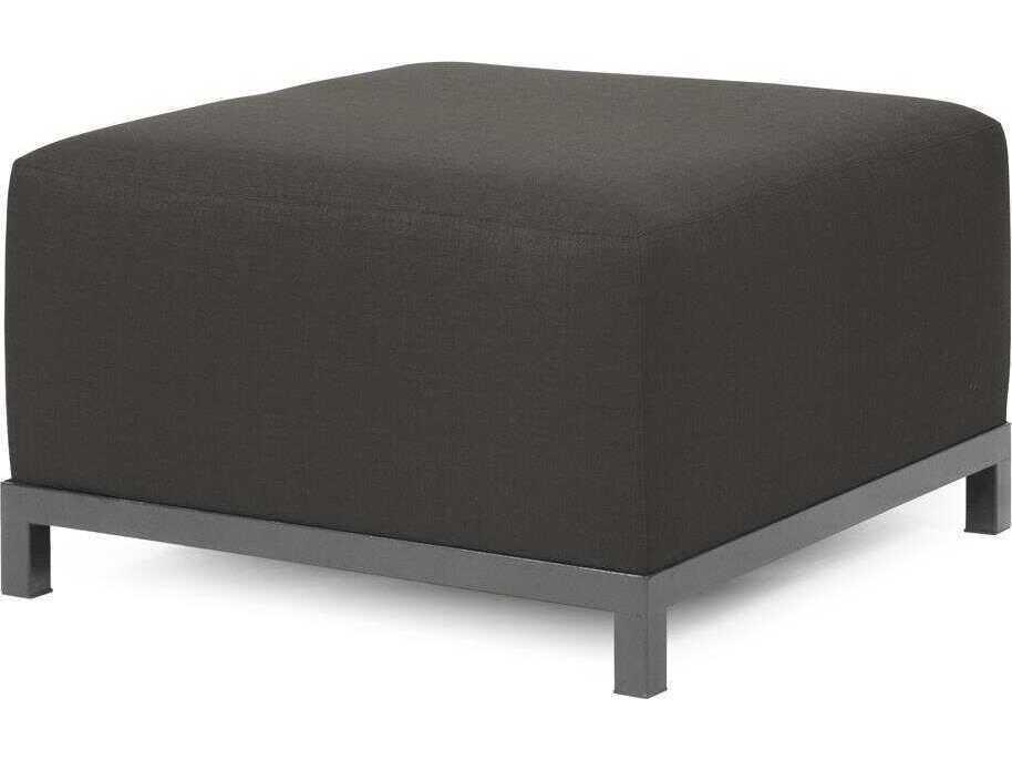 Axis Seascape Steel Cushion Ottoman in Charcoal