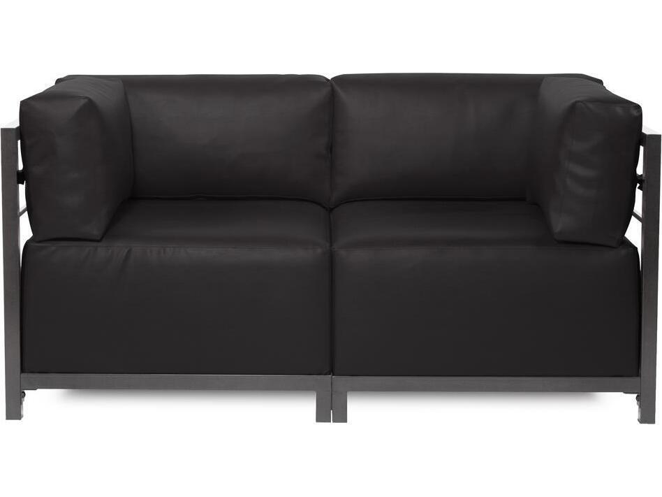 Axis Atlantis Loveseat with Marine Grade Faux Leather in Black