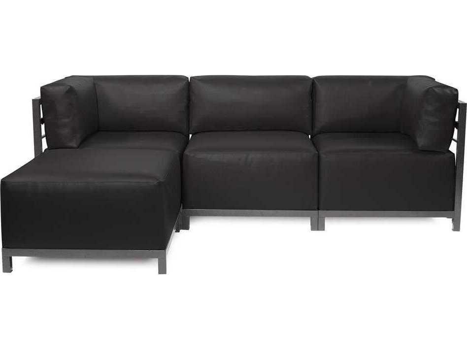 Axis Atlantis Black Marine Vinyl Lounge Set