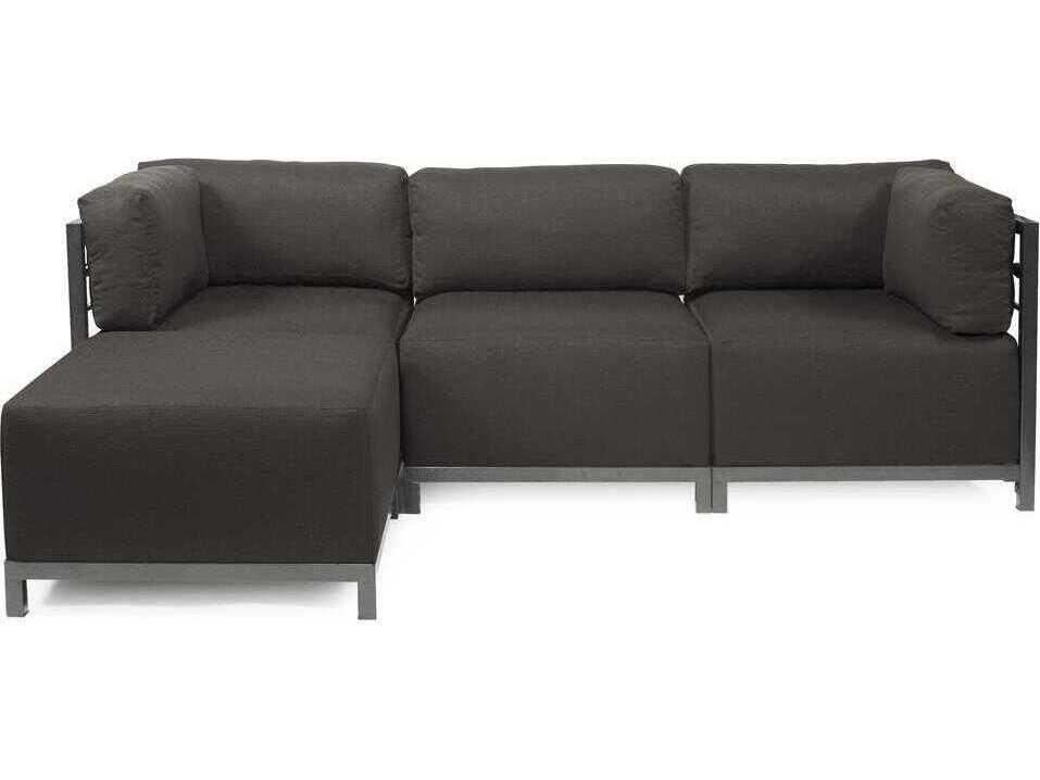 Axis Seascape Charcoal Fabric Sunbrella Modular Lounge Set