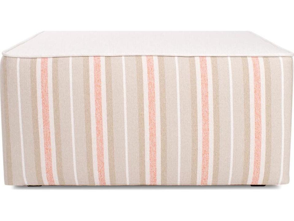 Howard Elliott Universal Dune Square Ottoman with Olefin Fabric in Terra