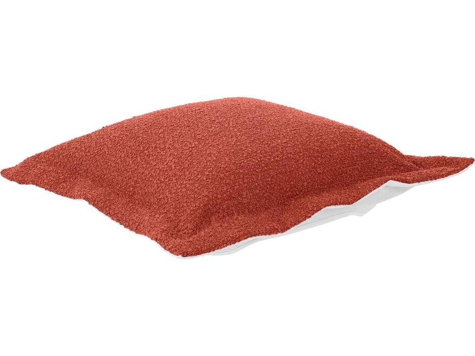 Puff Scroll Alicante Coral Ottoman Cover and Cushion