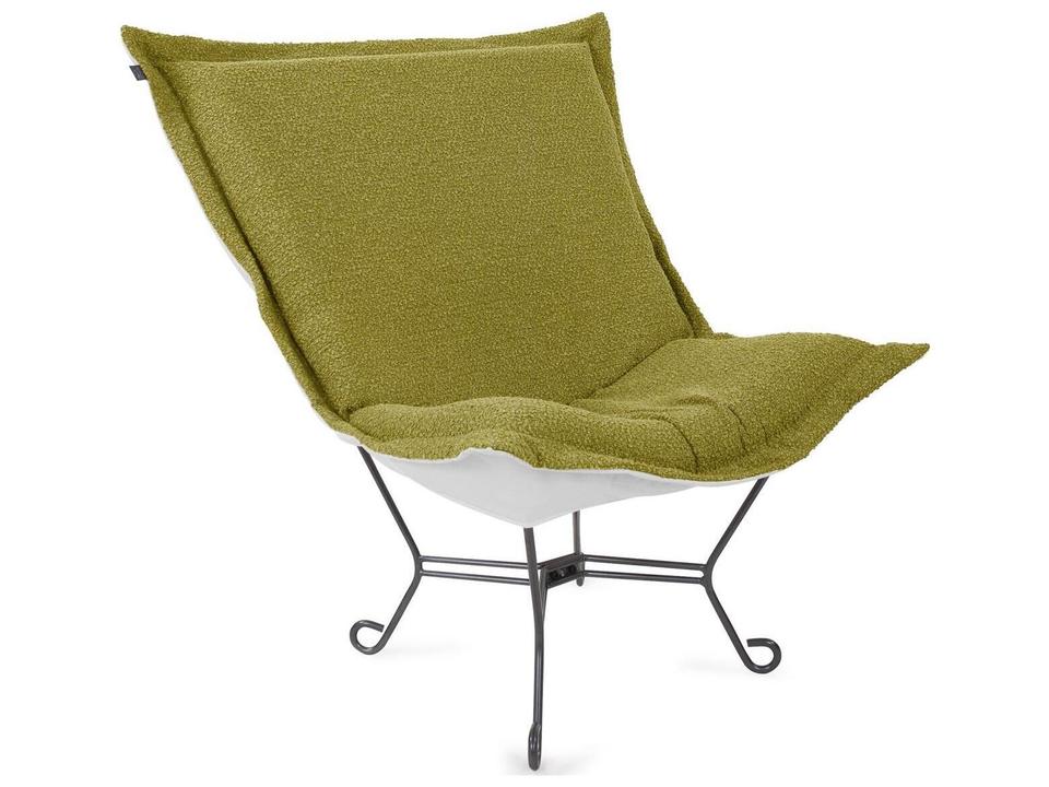 Howard Elliott Puff Scroll Alicante Lounge Chair with Moss Cushion