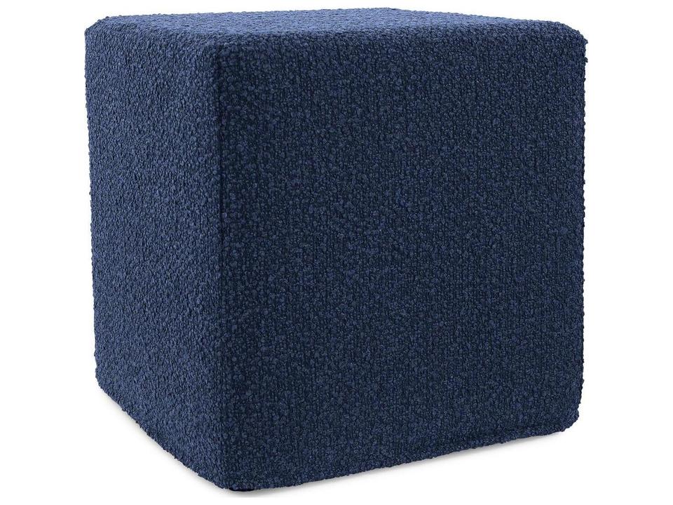 Alicante No Tip Indigo Fabric Cushion Ottoman