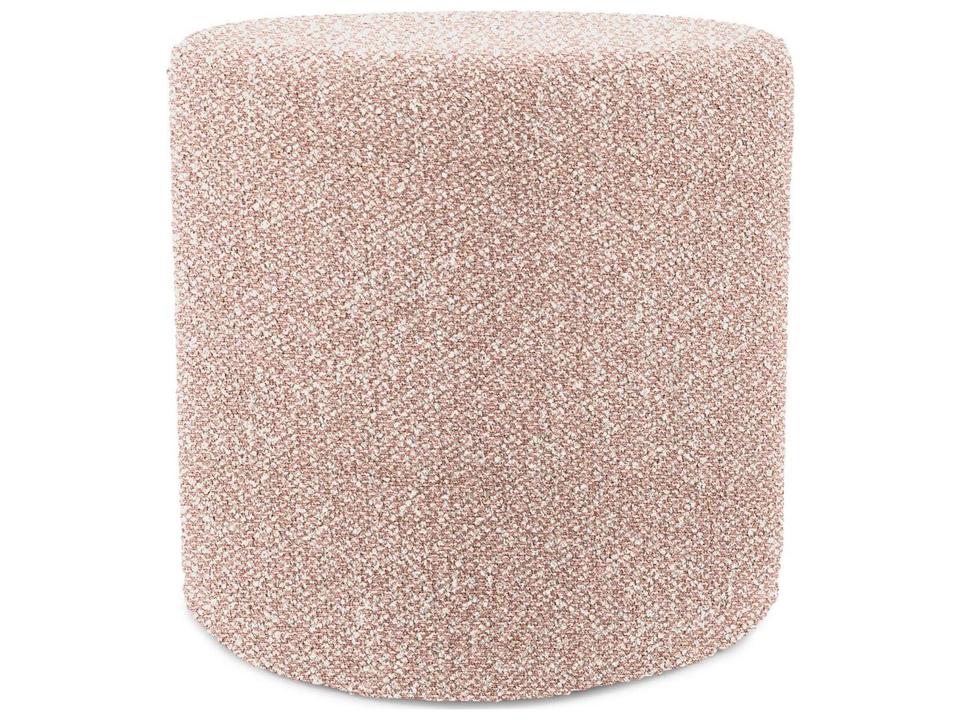 Howard Elliott No Tip 18-Inch Round Alicante Olefin Ottoman in Blush