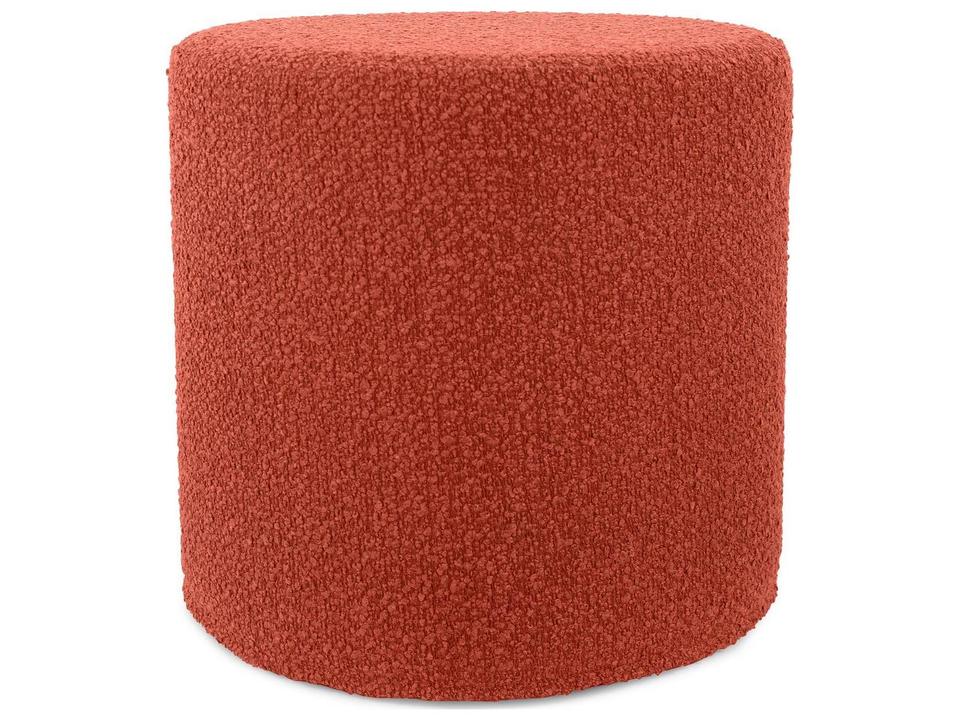 Alicante No Tip Cylinder Outdoor Ottoman in Coral