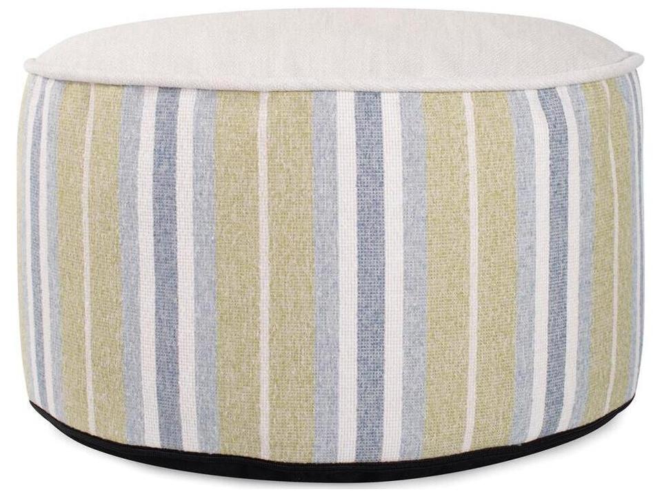 Dune Moss Olefin Fabric Cushion Ottoman
