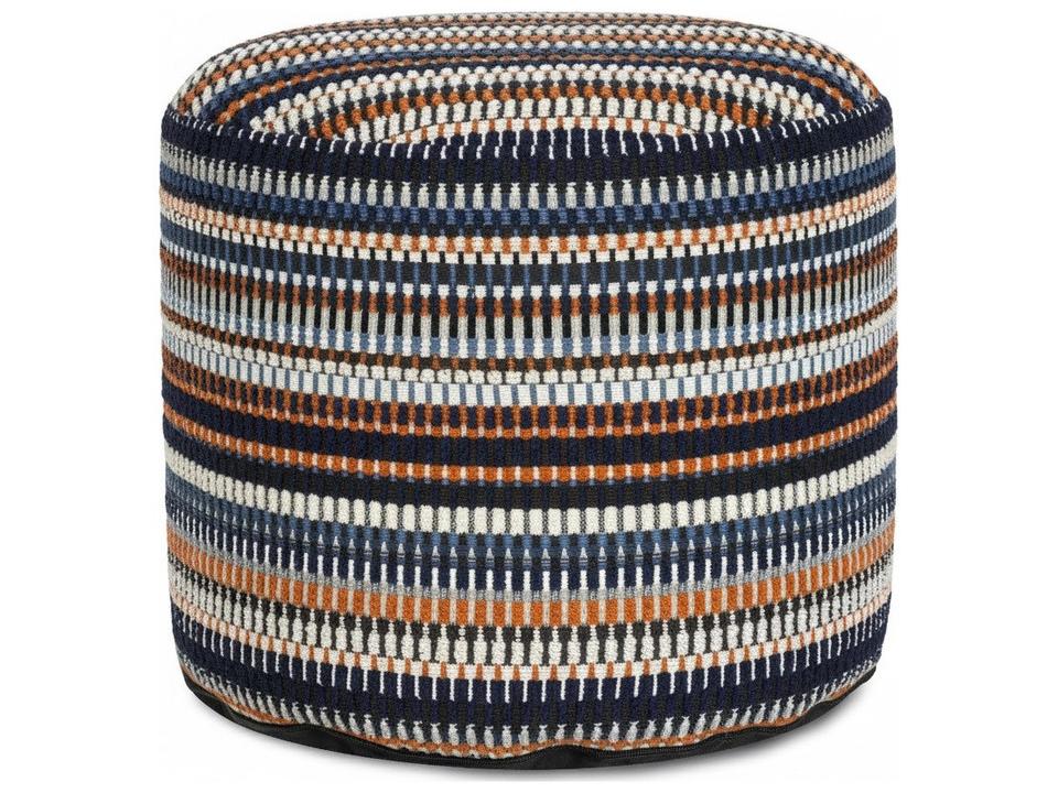 Captiva 22-Inch Square Polypropylene Ottoman in Navy