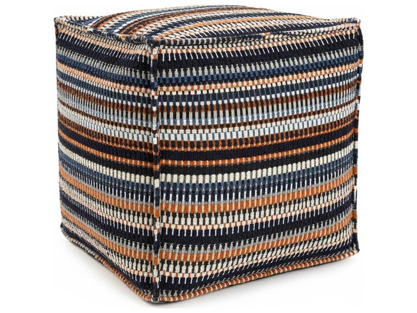 Captiva Blue Navy Polypropylene Ottoman