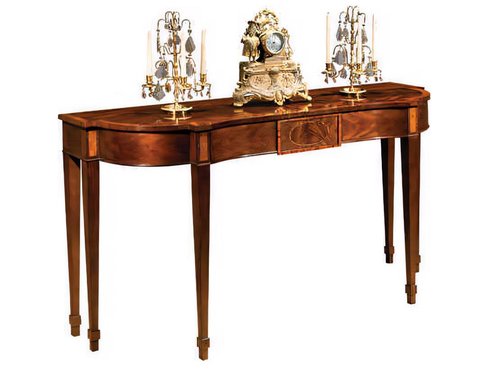 Rectangular Wood Console Table with Drawer