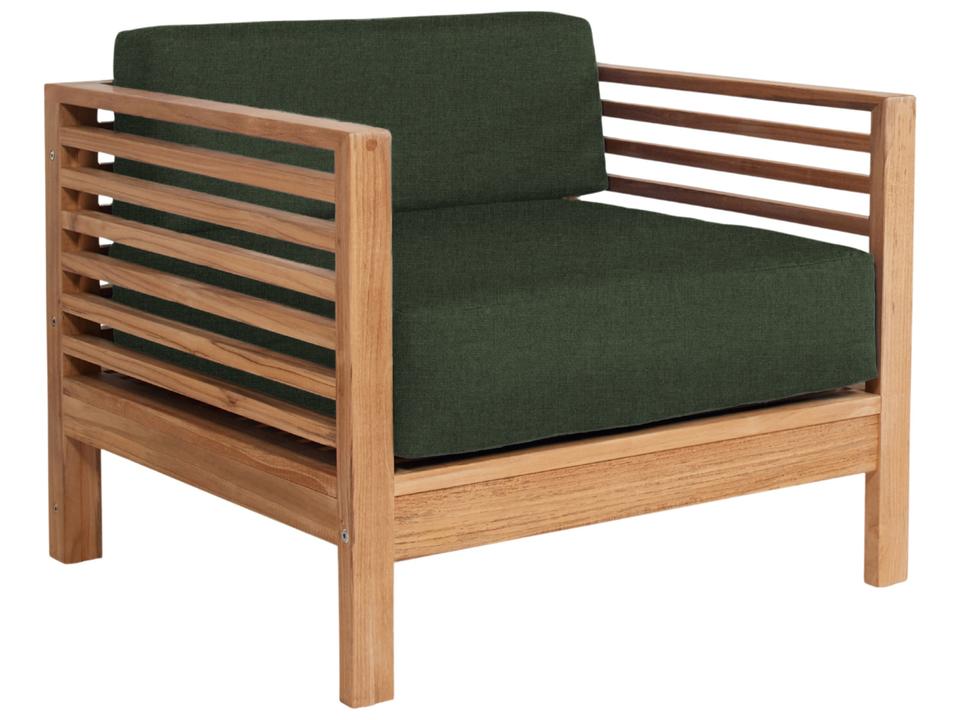 Summer Wood Jungle Teak Cushion Lounge Chair