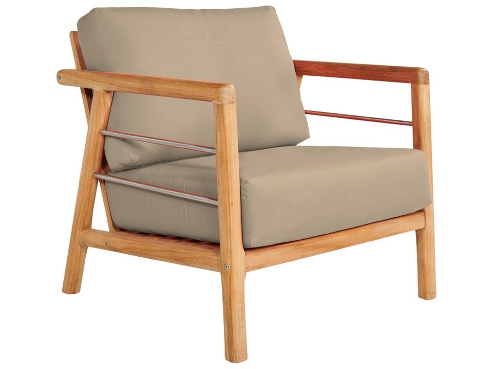 Aalto Wood Fawn Teak Cushion Lounge Chair