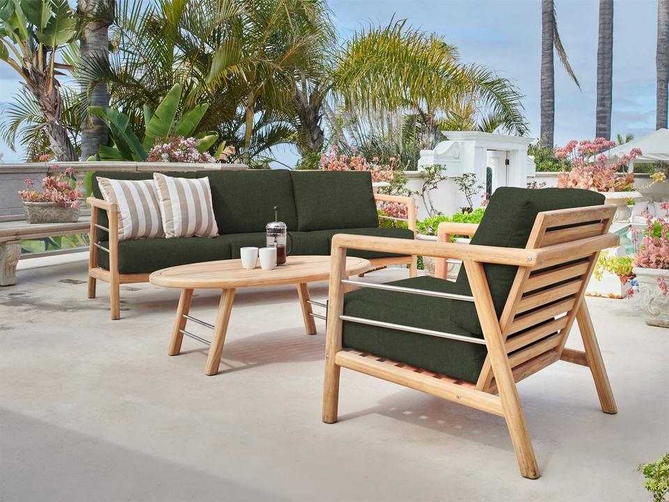 Aalto Wood Jungle Metal Cushion Lounge Set