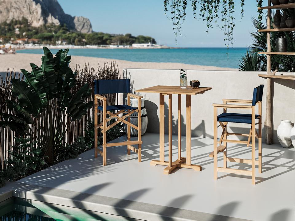 Director Wood Blue Teak Dining Set