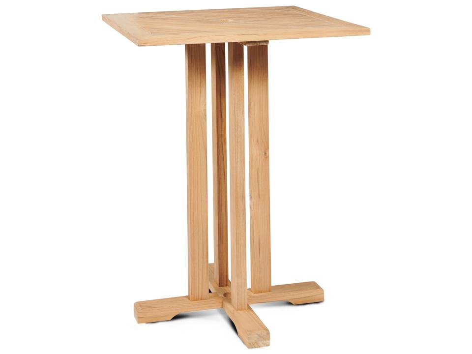 Oasis Wood Teak Square Umbrella Hole Bar Table