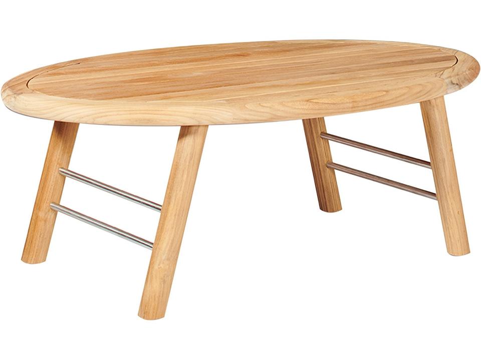 Aalto Wood Metal Oval Coffee Table
