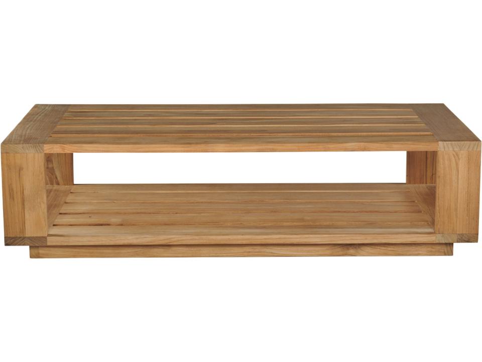 Qube Wood Teak Rectangular Coffee Table