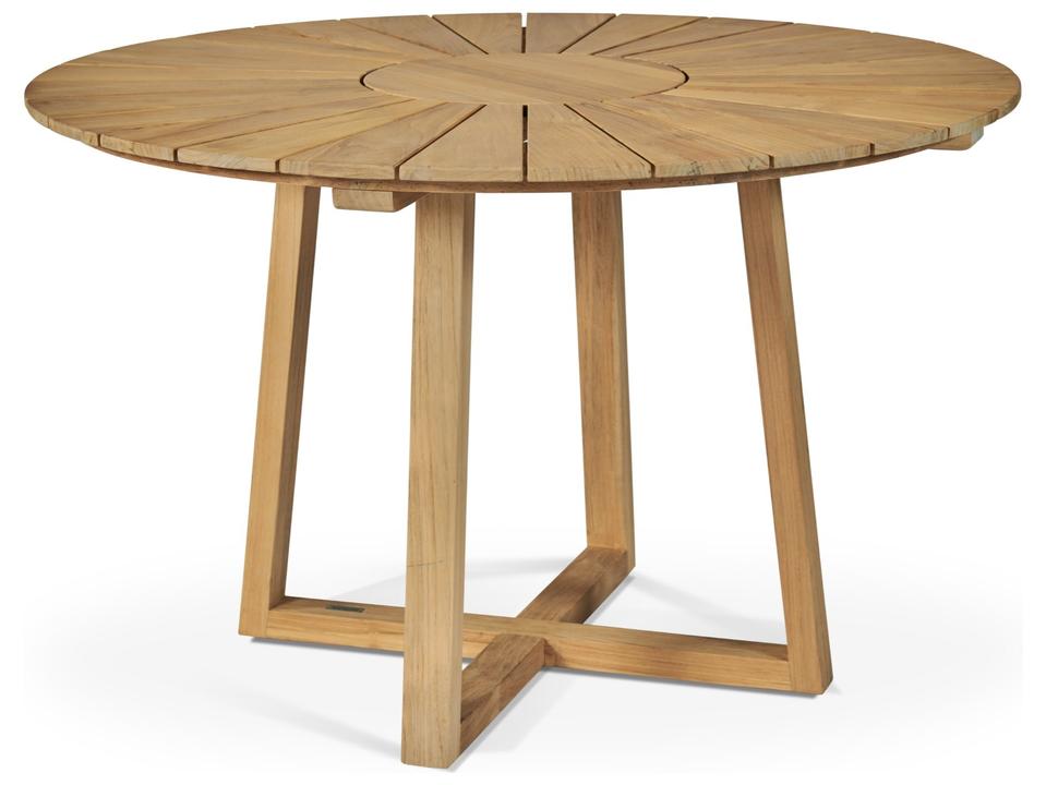 Cambria Wood Teak Round Dining Table