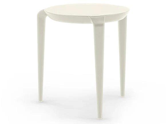 Tavollini White Polypropylene Round End Table - Pack of 2