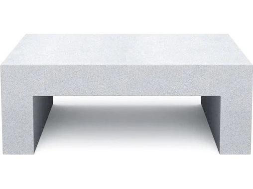Vignelli 47-Inch Square Roto-Molded Polyethylene Coffee Table in Stoned