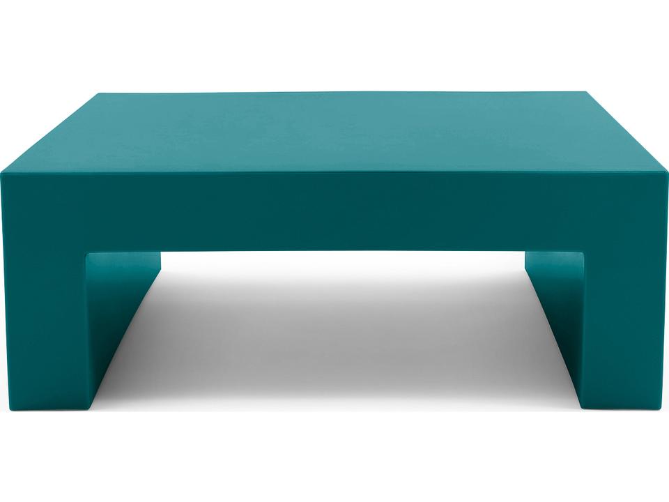 Vignelli Square Polyethylene Coffee Table in Turquoise