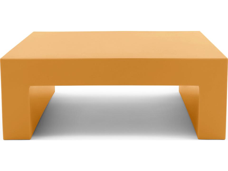Vignelli 47-Inch Square Roto-Molded Polyethylene Coffee Table in Ochre