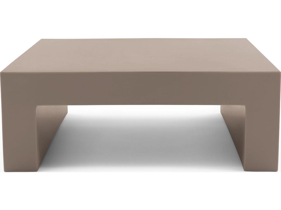 Vignelli Roto-Molded Polyethylene Square Coffee Table in Brown