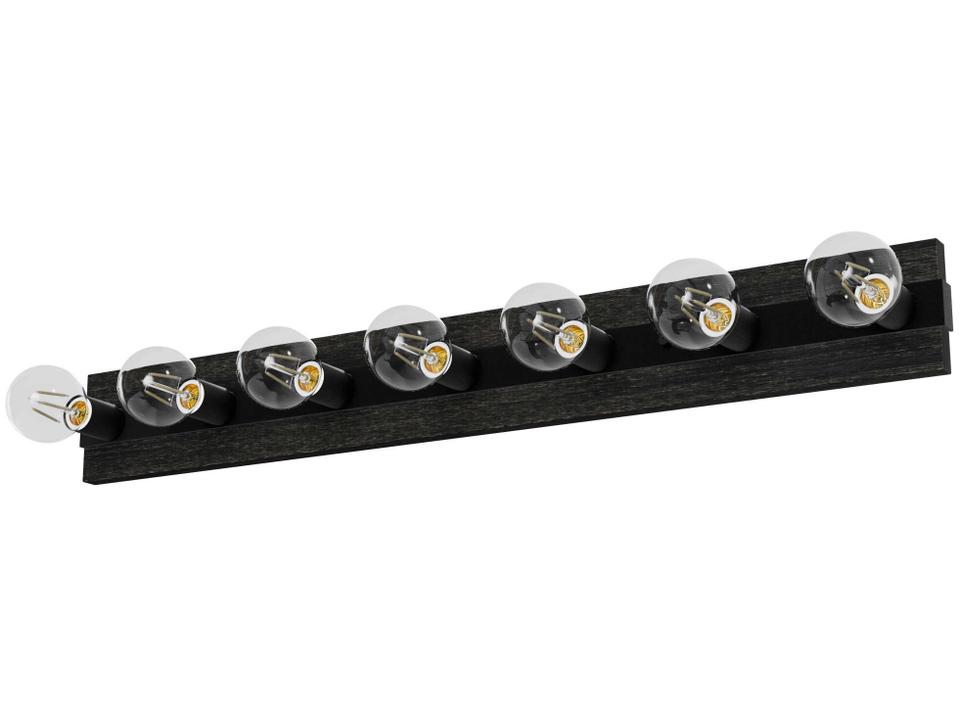 Donelson 7-Light Natural Black Iron Dark Ash Vanity Light