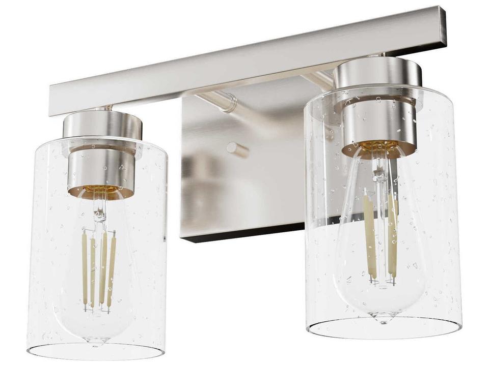 Hartland 2-Light Brushed Nickel Vanity Light