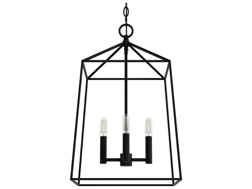 Fair Oaks 4-Light Matte Black Lantern Pendant