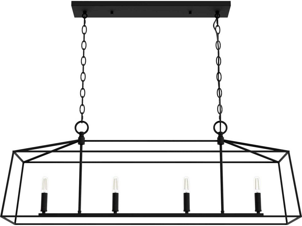 Fair Oaks 4-Light Matte Black Island Pendant