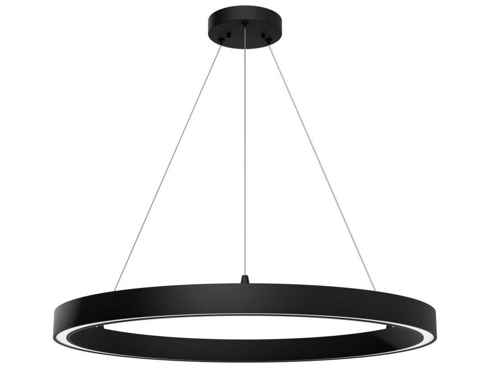Canoga Matte Black Round Pendant