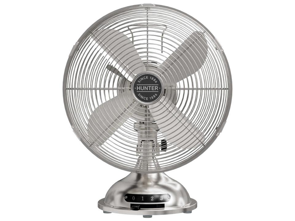 Brushed Nickel Portable Desk Fan