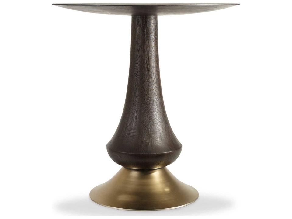 Curata Round Pub Dining Table in Midnight and Brushed Brass