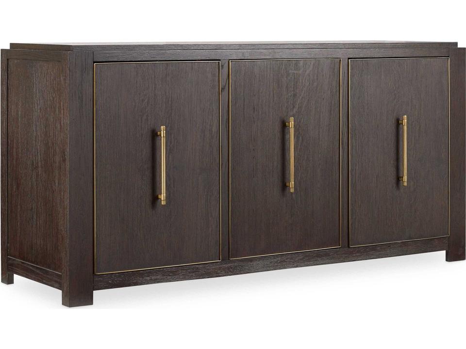 Heritage 64" Oak Wood Midnight Credenza Sideboard
