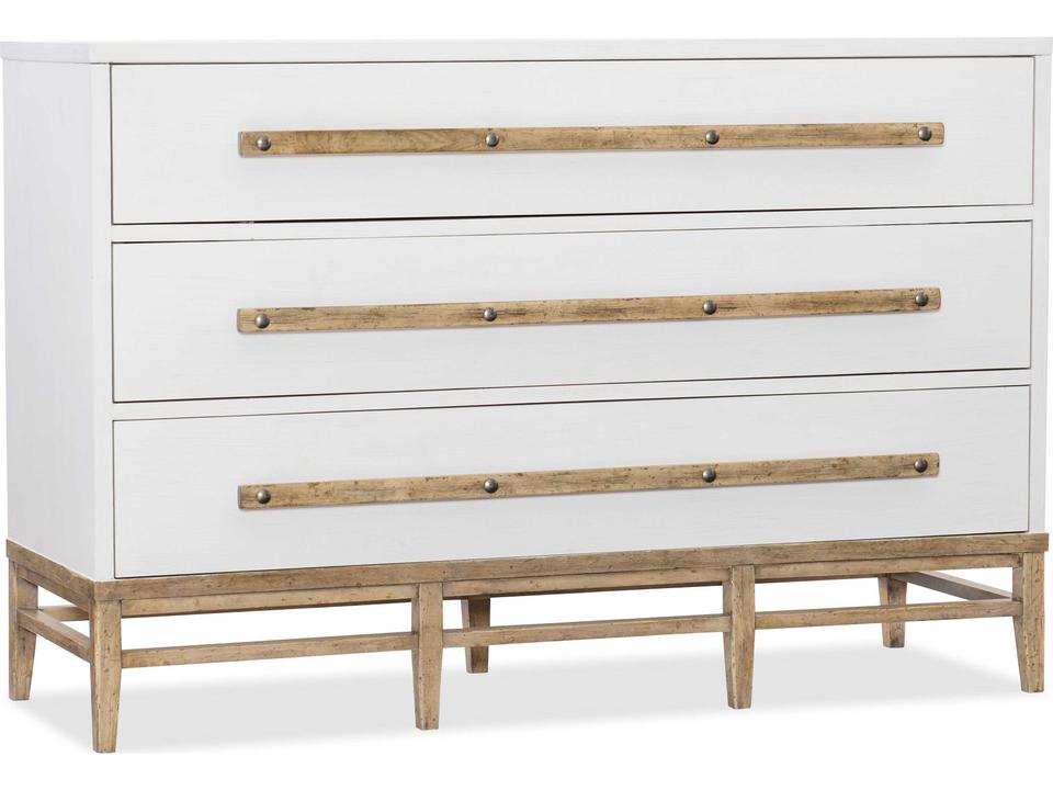 Urban Elevation 3-Drawer Bachelor's Chest in White Plaster Finish