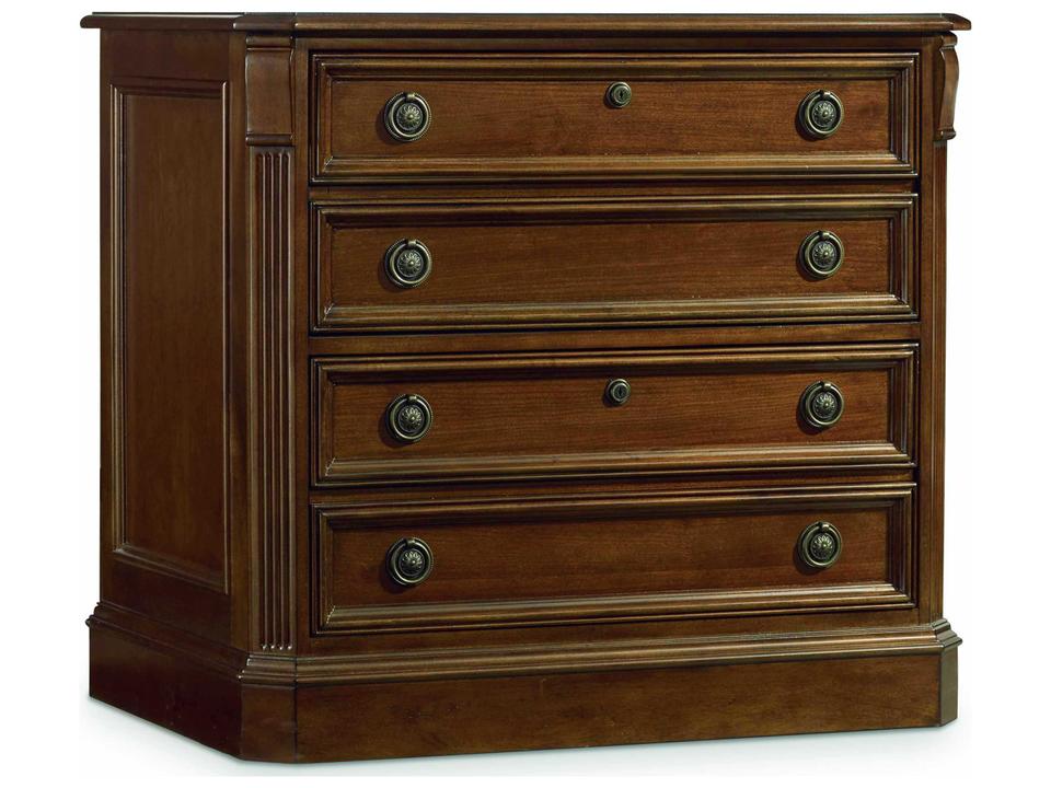 Heritage Distressed Clear Cherry Wood File Cabinet