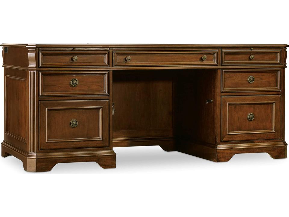 Brookhaven Executive Desk Distressed Cherry Finish
