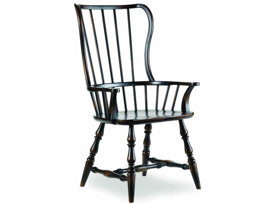 Sanctuary Spindle Arm Chair in Ebony Finish